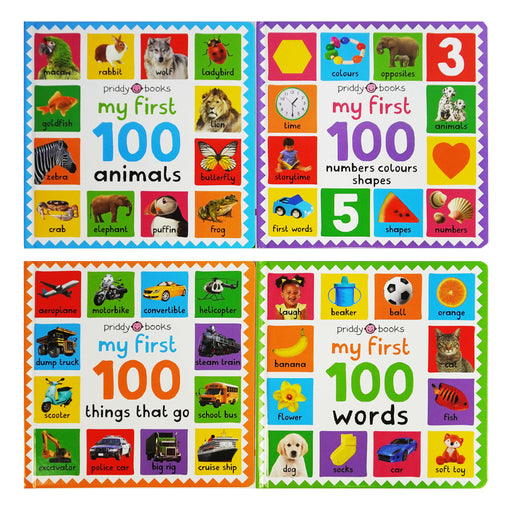 My First 100 Box Set by Roger Priddy 4 Books Collection Set - Ages 2+ - Hardback 0-5 Priddy Books