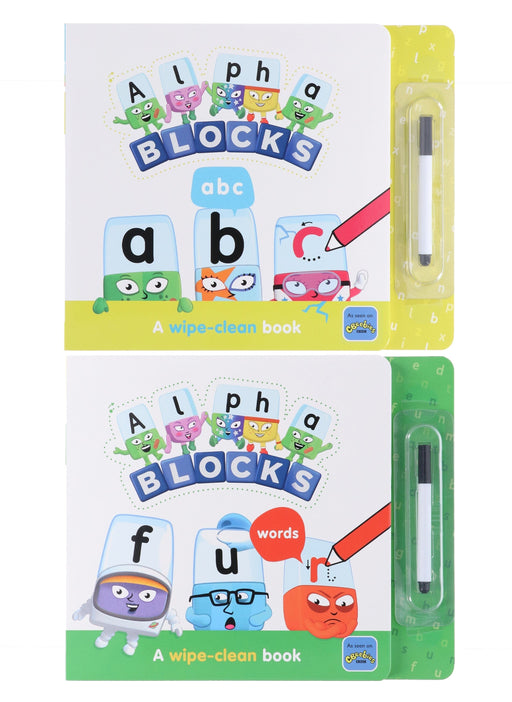 Numberblocks And Alphablocks My First Numbers And Letters 4 Wipe-Clean Books (Pens Included) - Ages 0-5 - Paperback 0-5 Sweet Cherry Publishing
