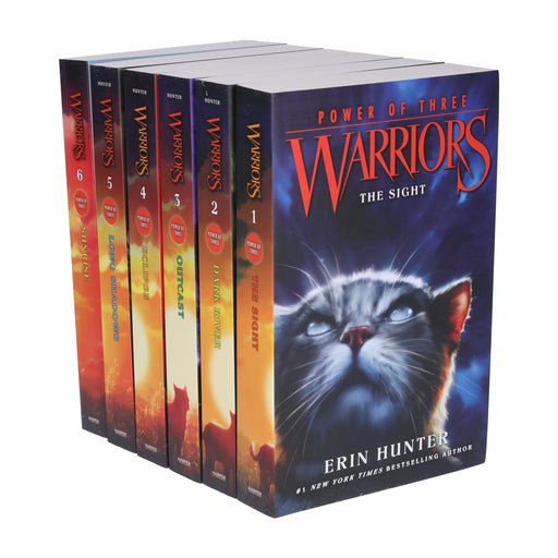 Warriors: The Power of Three Collection by Erin Hunter 6 Books Collection Set - Ages 8-12 - Paperback 9-14 HarperCollins Publishers