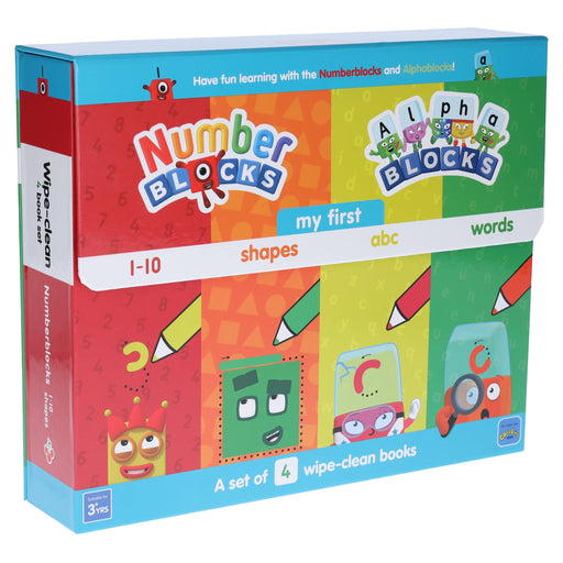 Numberblocks And Alphablocks My First Numbers And Letters 4 Wipe-Clean Books (Pens Included) - Ages 0-5 - Paperback 0-5 Sweet Cherry Publishing