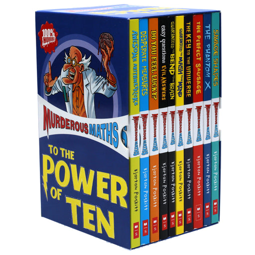 Murderous Maths Collection 10 Books Box Set by Kjartan Poskitt - Ages 8-12 - Paperback 9-14 Scholastic