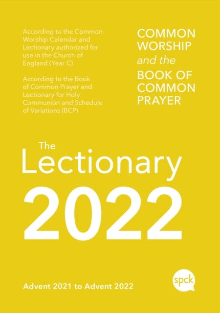 Common Worship Lectionary 2022 Spiral Bound Extended Range SPCK Publishing