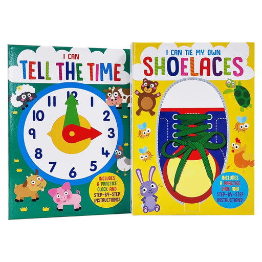 I Can Series 2 Books Collection Set (I Can Tie My Own Shoelaces & I Can Tell the Time) - Ages 3-7 - Hardback 0-5 Fox Eye