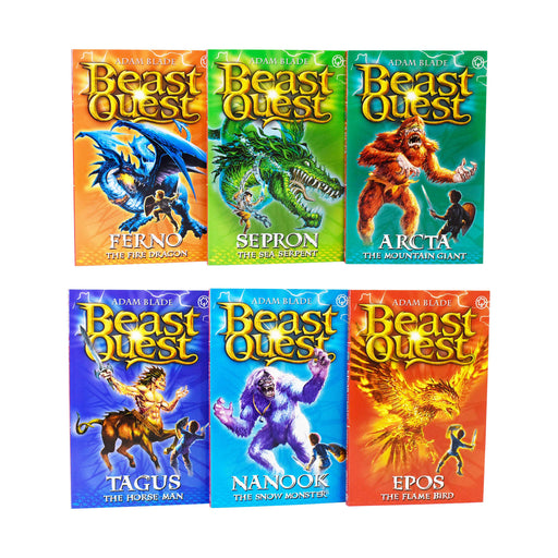 Beast Quest 6 Books Collection Set Series 1 by Adam Blade - Paperback – Age 7-9 7-9 Orchard