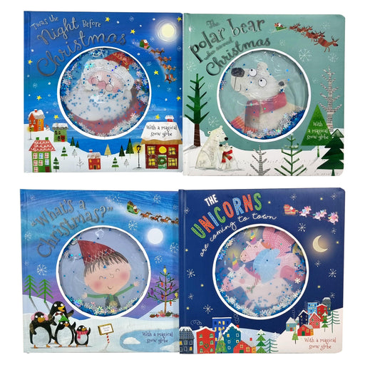 Whats a christmas? 4 Picture Books Childrens Collection Set With a Magical Snow Globe - Ages 2+ - Hardback 0-5 Make Believe Ideas