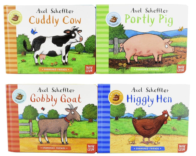 Axel Scheffler Farmyard Friends 4 Books Children Collection - Ages 0-5 - Board Book 0-5 Nosy Crow Ltd