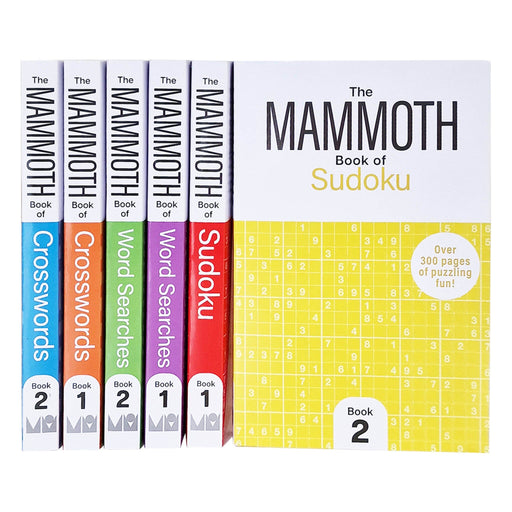 The Mammoth Book Of Crosswords, Word Searches And Sudoku 6 Books Collection Set - Non Fiction - Paperback Non-Fiction Michael O'Mara Books Ltd