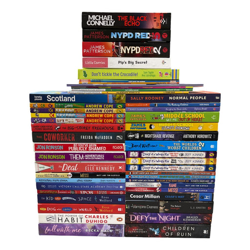 JOBLOT NUMBER 16 : 45 Fiction/Children's Mix Books Collection - Paperback - T 04 Books2Door