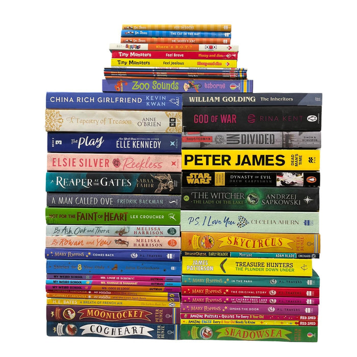 JOBLOT NUMBER 1 : 45 Fiction/Children's Mix Books Collection - Paperback - T 02 Books2Door