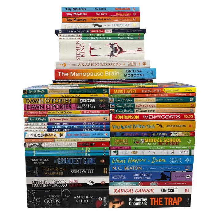 JOBLOT NUMBER 21 : 45 Fiction/Children's Mix Books Collection - Paperback - T 12