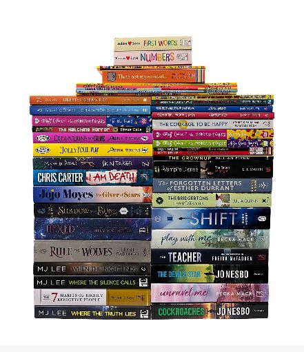 JOBLOT NUMBER 31 : 40 Fiction/Children's Mix Books Collection - Paperback - T 12 Books2Door