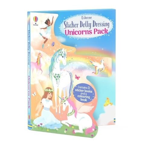 Usborne: Sticker Dolly Dressing Unicorns Pack by Fiona Watt 4 Books Collection Box Set - Ages 5+ - Paperback 5-7 Usborne Publishing Ltd