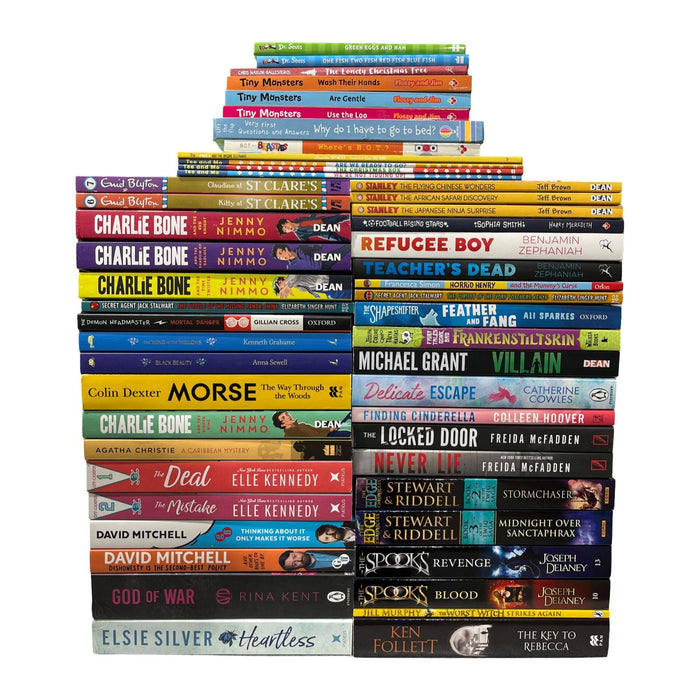 JOBLOT NUMBER 4 : 45 Fiction/Children's Mix Books Collection - Paperback - T 02 Books2Door