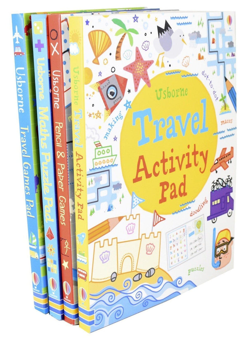 Usborne Travel Activity Games Tear off Pads 4 Books Collection Set - Ages 4-10 - Paperback 5-7 Usborne Publishing Ltd