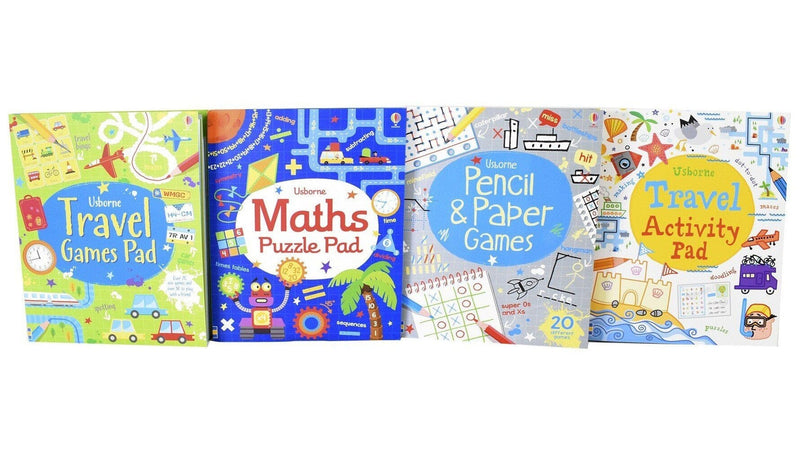 Usborne Travel Activity Games Tear off Pads 4 Books Collection Set - Ages 4-10 - Paperback 5-7 Usborne Publishing Ltd