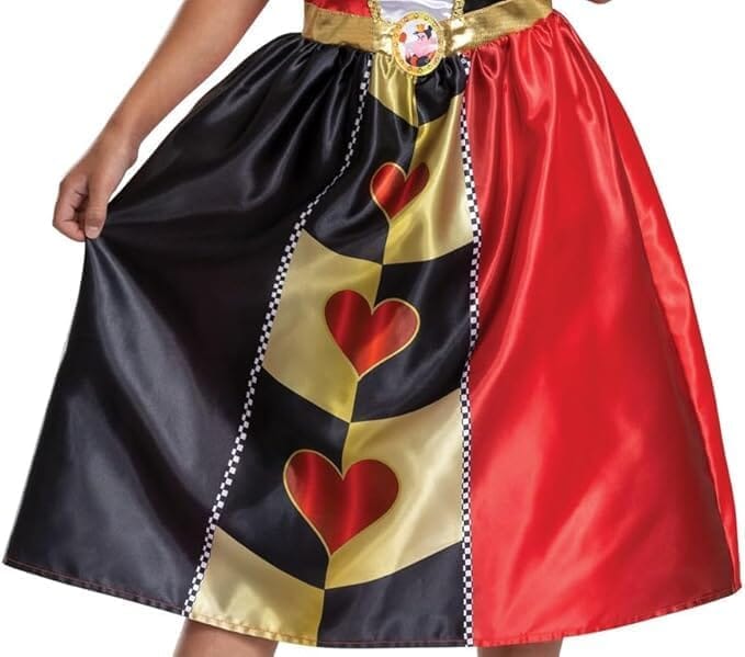 Disney Alice in Wonderland Queen of Hearts Fancy Dress for Kids: Official Disney by Disguise: Includes Iconic Queen of Hearts Dress and Crown Headband 3-5 Disguise