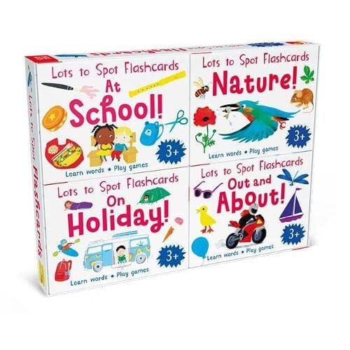 Lots to Spot Flashcards By Miles Kelly 4 Pack Collection Set - Ages 3+ - Paperback 0-5 Miles Kelly Publishing Ltd