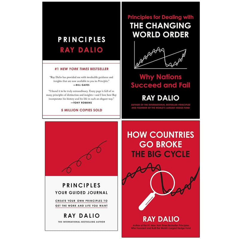 Ray Dalio Collection (Principles: Life and Work, The Changing World Order, How Countries Go Broke & Guided Journal) 4 Books Set - Non Fiction - Hardback Non-Fiction Simon & Schuster
