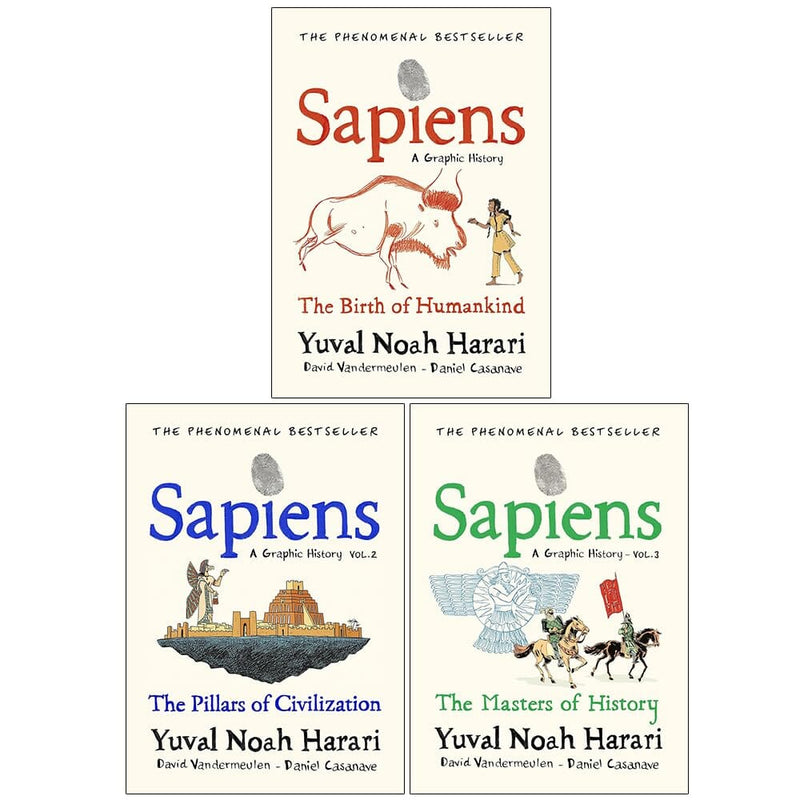 Sapiens: A Graphic History Collection by Yuval Noah Harari 3 Books Set - Non Fiction - Hardback Non-Fiction Vintage Publishing