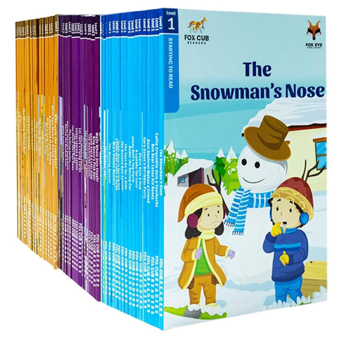 Fox Cub Readers My First, Emerging & Confident (Level 1-3) Collection 54 Books Set- Ages 3+ - Paperback 0-5 Fox Eye Publishing