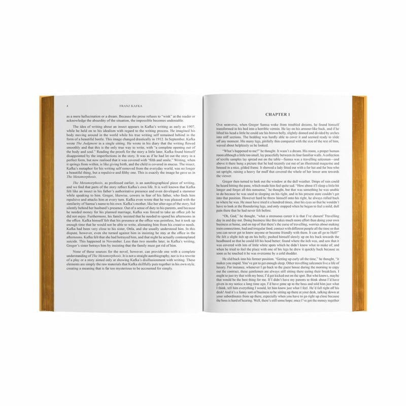 The Metamorphosis and Other Works by Franz Kafka - Fiction - Deluxe Leatherbound Edition Hardback