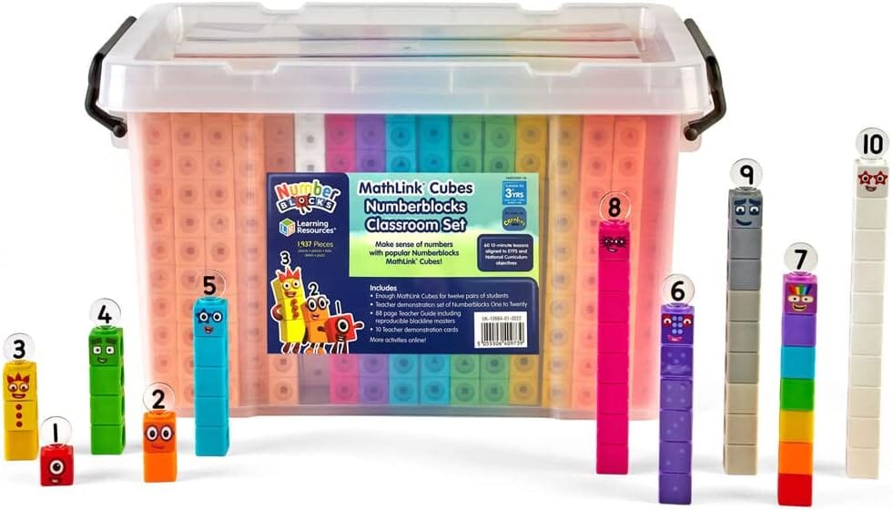 Custom Number Blocks Math Link MathLink® Cubes Numberblocks Classroom Set - Ages 3+ — Books2Door