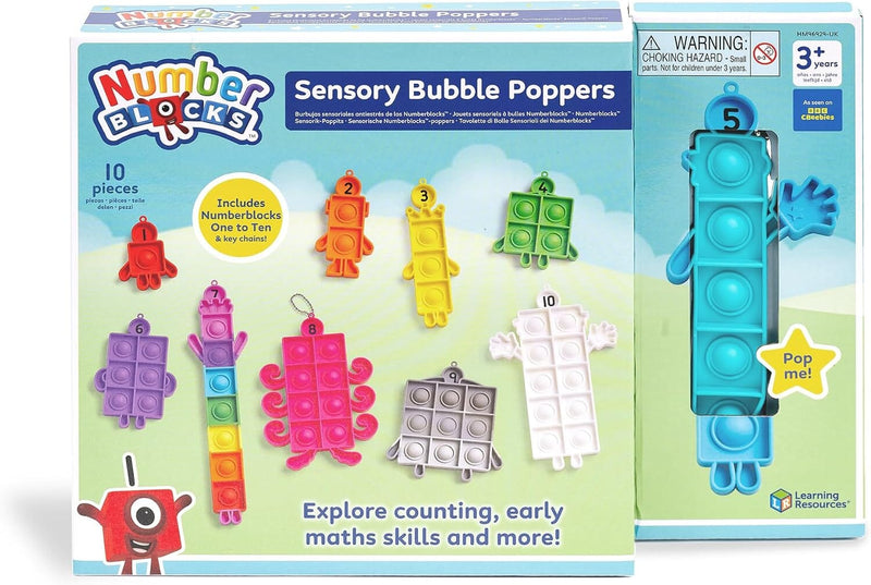 Numberblocks Sensory Bubble Poppers: Explore Counting, Early Maths Skills and More! - Ages 3+ - Educational Toy 3-5 Learning Resources