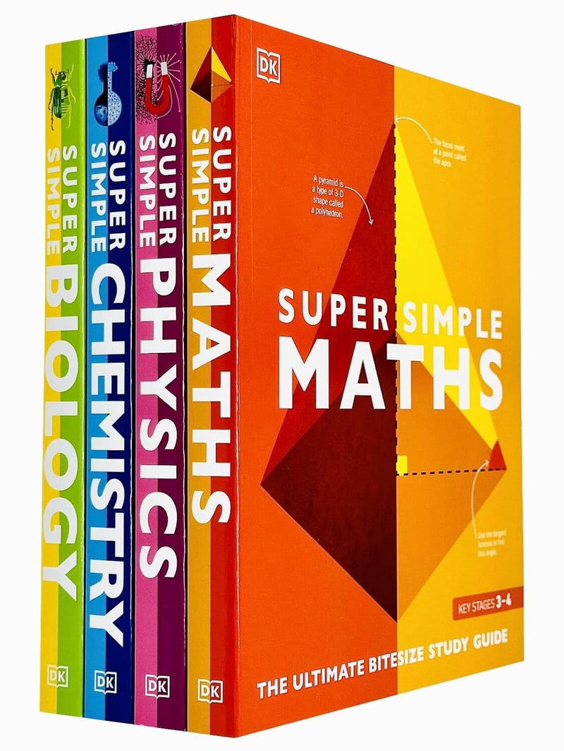 Super Simple: Maths, Chemistry, Physics & Biology Ultimate Bitesize Study Guide 4 Books Collection Set - Non Fiction - Paperback Non-Fiction DK