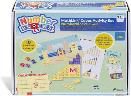 Learning Resources: Numberblocks: MathLink Cubes 31-40 Activity Set - Ages 3+ - Educational Toy 3-5 Learning Resources