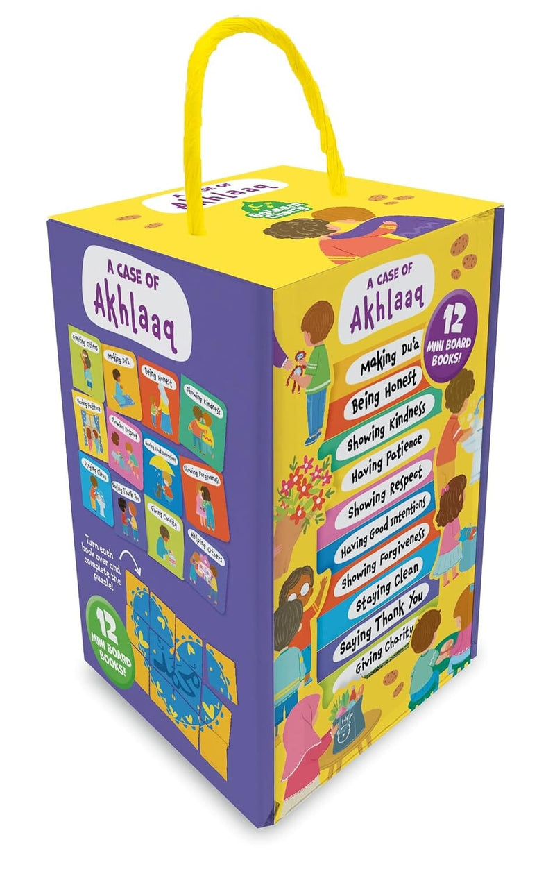A Case of Akhlaaq - 12 Mini Islamic Books Box Set - Ages 0-5 - Board Book 0-5 Salaam Cherry