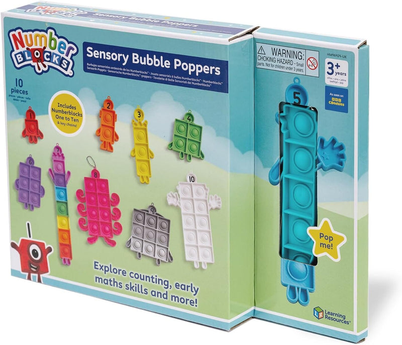 Numberblocks Sensory Bubble Poppers: Explore Counting, Early Maths Skills and More! - Ages 3+ - Educational Toy 3-5 Learning Resources
