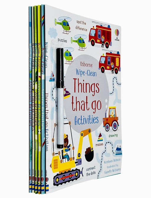 Usborne Wipe Clean Activities (1 Pen Included) By Kirsteen Robson 6 Books Collection Set - Ages 3+ - Paperback 0-5 Usborne Publishing Ltd