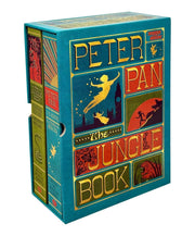 The Jungle Book & Peter Pan by Rudyard Kipling & J. M Barrie (Minalima Edition) 2 Books Box Set - Ages 8+ - Hardback 9-14 Wilco Books