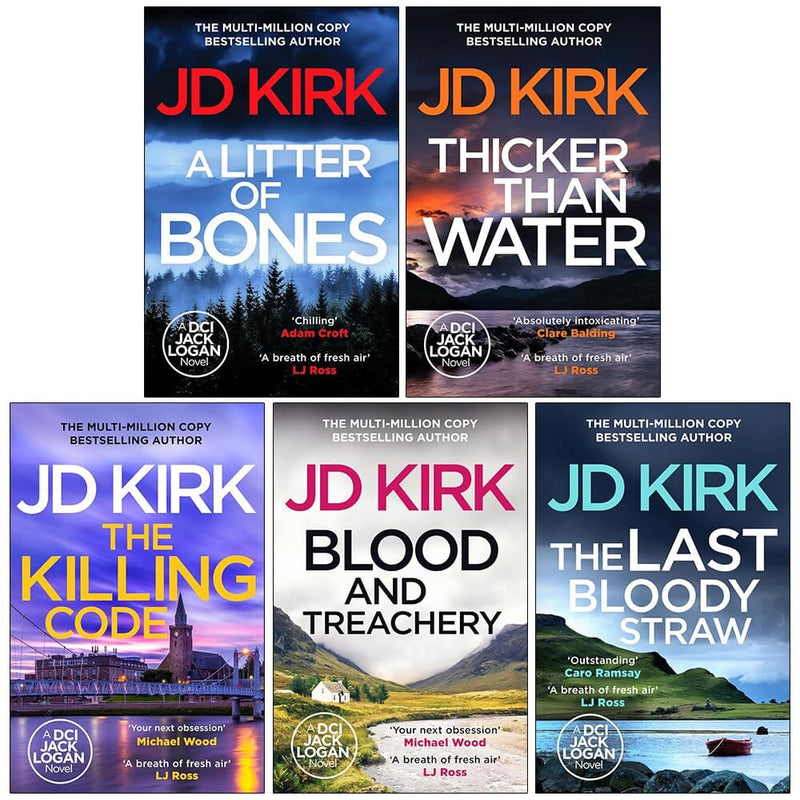 DCI Logan Crime Thrillers (Book 1-5) by JD Kirk 5 Books Collection Set - Fiction - Paperback Fiction Canelo