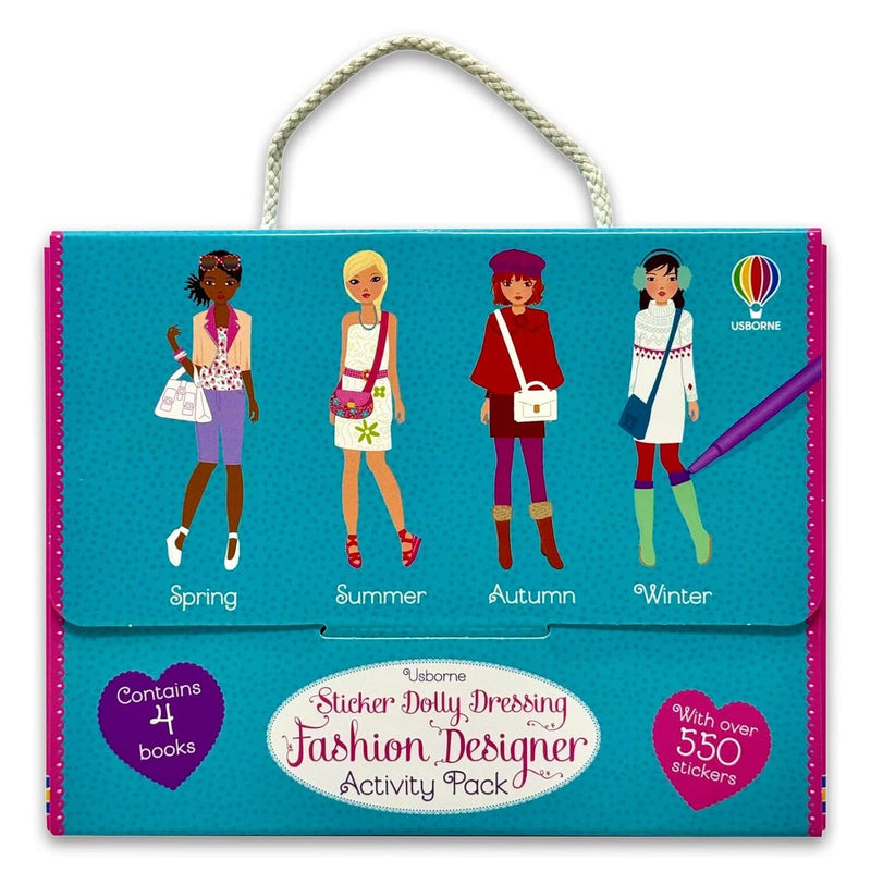 Usborne: Sticker Dolly Dressing Fashion Designer Activity Pack By Fiona Watt 4 Books Collection Box Set - Ages 7+ - Paperback 5-7 Usborne Publishing Ltd