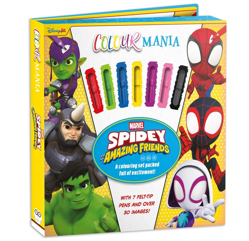Marvel Spidey and his Amazing Friends with 7 felt-tip pens and over 30 images! - Ages 4-6 - Paperback 3-5 Autumn Publishing