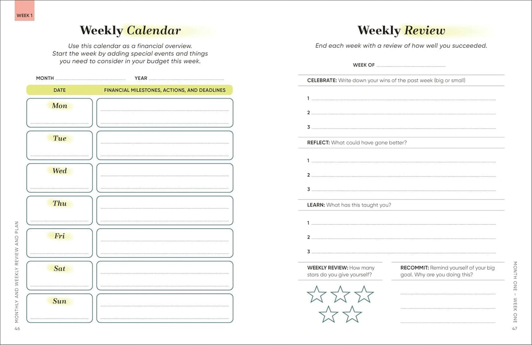 Your Financial Planner: Review, Plan & Reflect by Camilla Falkenberg, Emma Due Bitz & Anna-Sophie Hartvigsen - Non Fiction - Paperback Books2Door