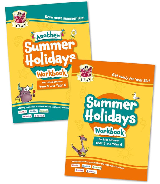 CGP Summer Holidays Activity Workbook Bundle(for kids between Year 5 & Year 6) 2 Books Set - Ages 9-10 - Paperback 9-14 Coordination Group Publications Ltd (CGP)