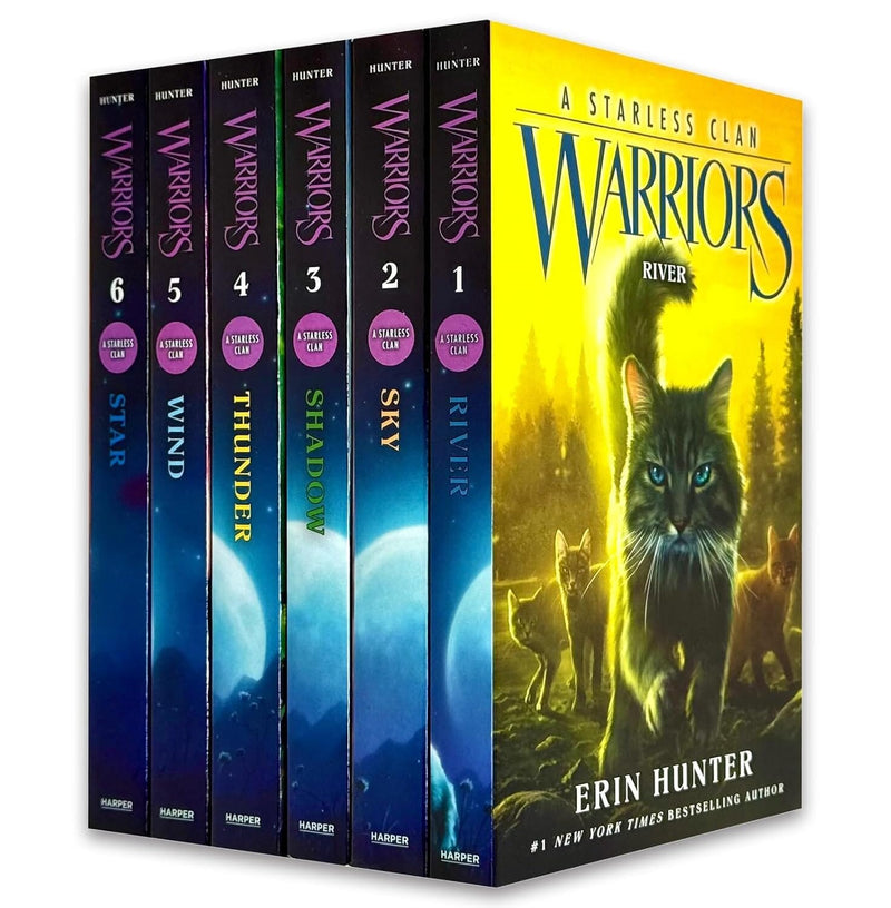 Warriors Cats: A Starless Clan Series by Erin Hunter 6 Books Collection Set - Ages 8-12 - Paperback 7-9 HarperCollins Publishers