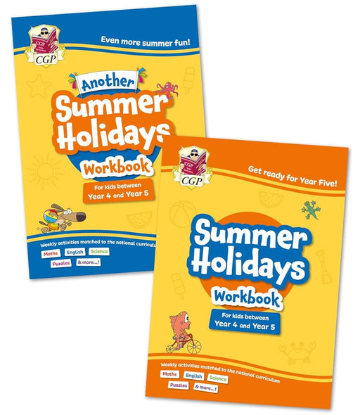 CGP Summer Holidays Activity Workbook Bundle(for kids between Year 4 & Year 5) 2 Books Set - Ages 8-9 - Paperback 7-9 Coordination Group Publications Ltd (CGP)