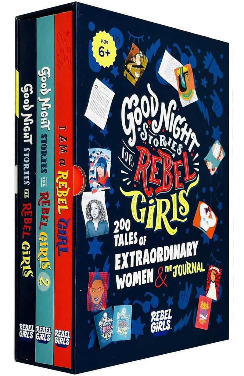 Good Night Stories for Rebel Girls Collection (2 Books & Journal): 3 Books Box Set - Ages 6+ - Paperback 7-9 Rebel Girls Inc