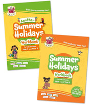 CGP Summer Holidays Activity Workbook Bundle(for kids between Year 1 & Year 2) 2 Books Set - Ages 5-6 - Paperback 5-7 Coordination Group Publications Ltd (CGP)