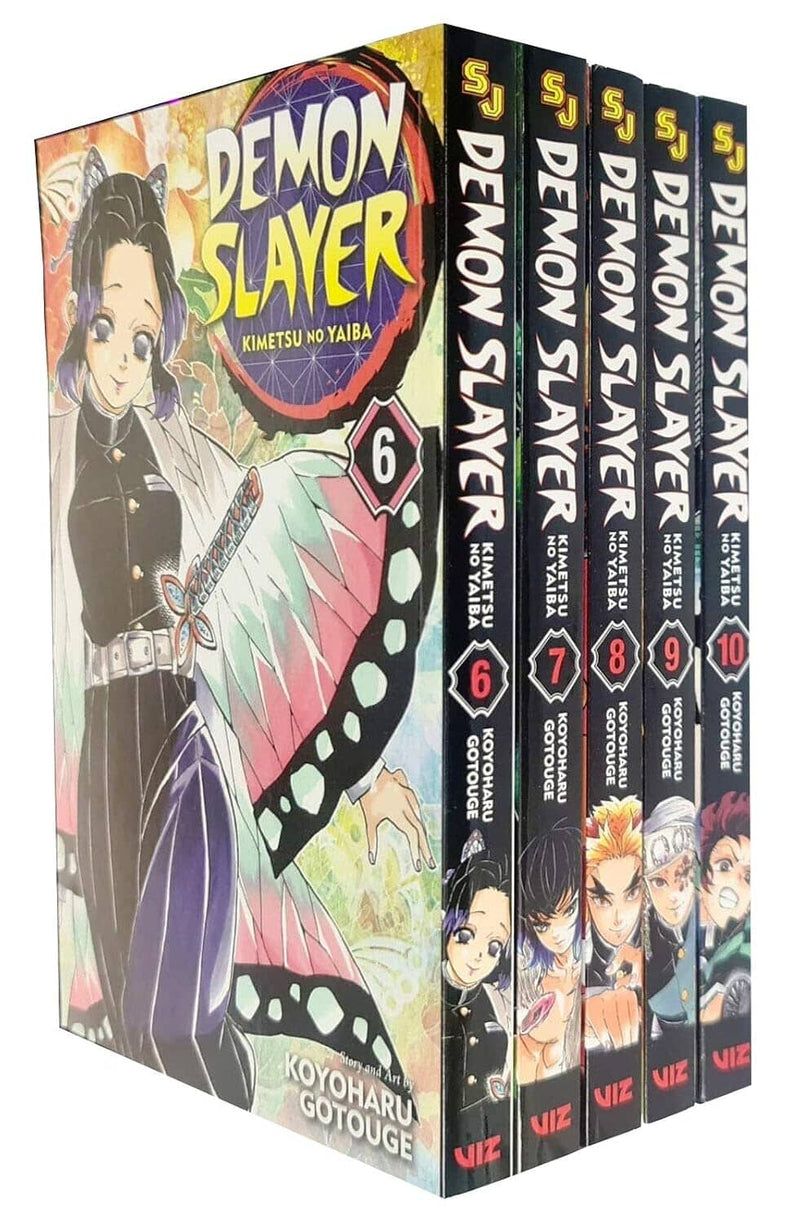 Demon Slayer: Kimetsu no Yaiba (Vol 6-10) by Koyoharu Gotouge 5 Graphic Novels Set - Ages 14+ - Paperback