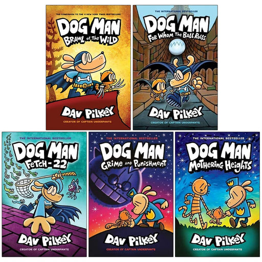 Dog Man 6-10: The Supa Buddies Mega Collection by Dav Pilkey 5 Books Collection Set - Ages 6-12 - Paperback 7-9 Scholastic
