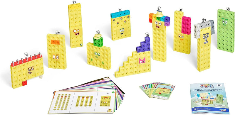 Learning Resources: Numberblocks: MathLink Cubes 31-40 Activity Set - Ages 3+ - Educational Toy 3-5 Learning Resources