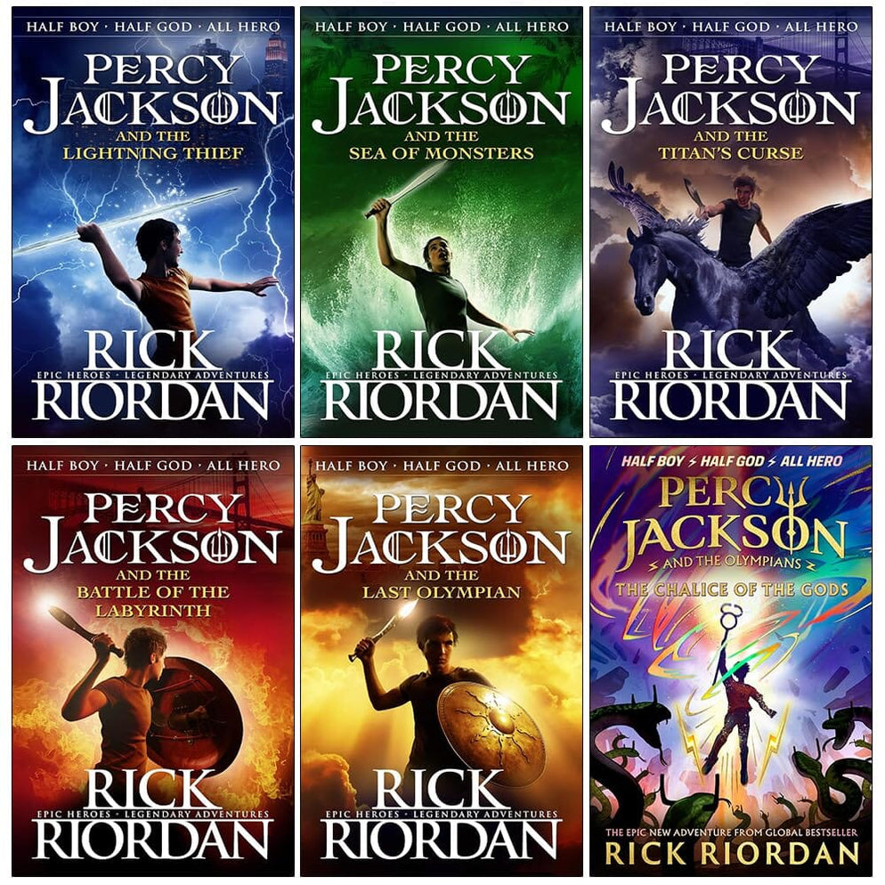 Percy Jackson by Rick Riordan 6 Books Collection Set - Ages 9-14 - Pap ...
