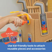 Learning Resources Boxineers Cardboard Vehicles: Transform Boxes INTO Vehicles! (Mix & Match 75+ Reusable Pieces!) - Ages 5+ - Educational Toy Educational Toys Learning Resources