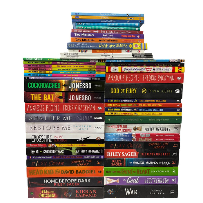 JOBLOT NUMBER 7 : 45 Fiction/Children's Mix Books Collection - Paperback - T 03 Books2Door