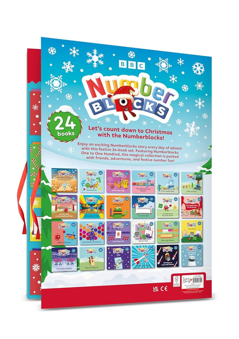 Numberblocks Advent Calendar - Countdown to Christmas 24 Story Books Collection (With sing-along Christmas song!) - Ages 3+ - Hardback 3-5 Sweet Cherry Publishing