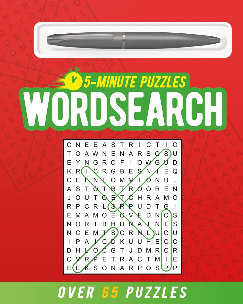5-Minute Puzzles Wordsearch (includes ball-point pen): Over 65 Puzzles by Eric Saunders - Non Fiction - Paperback Non-Fiction Arcturus Publishing Ltd